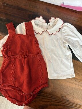 Cat and jack sweater romper and long sleeve set